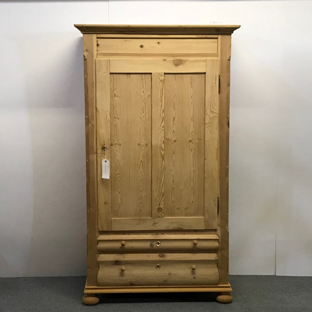 TALL & SLENDER ANTIQUE PINE DANISH LINEN CUPBOARD