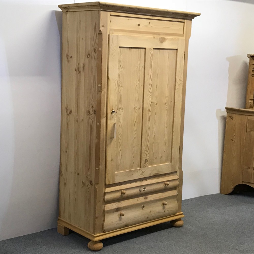 TALL & SLENDER ANTIQUE PINE DANISH LINEN CUPBOARD View IV