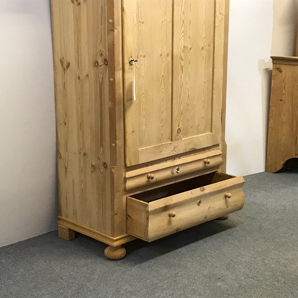 TALL & SLENDER ANTIQUE PINE DANISH LINEN CUPBOARD View V