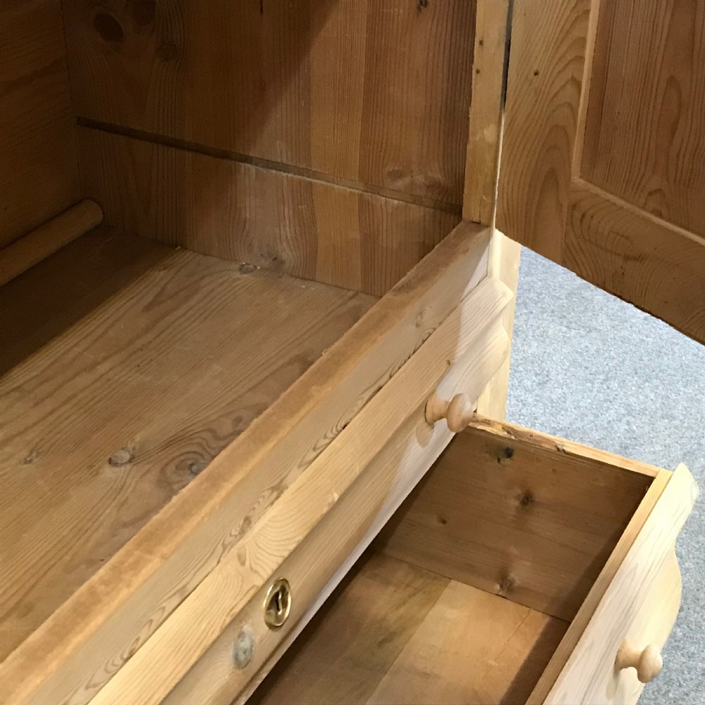 TALL & SLENDER ANTIQUE PINE DANISH LINEN CUPBOARD View VI