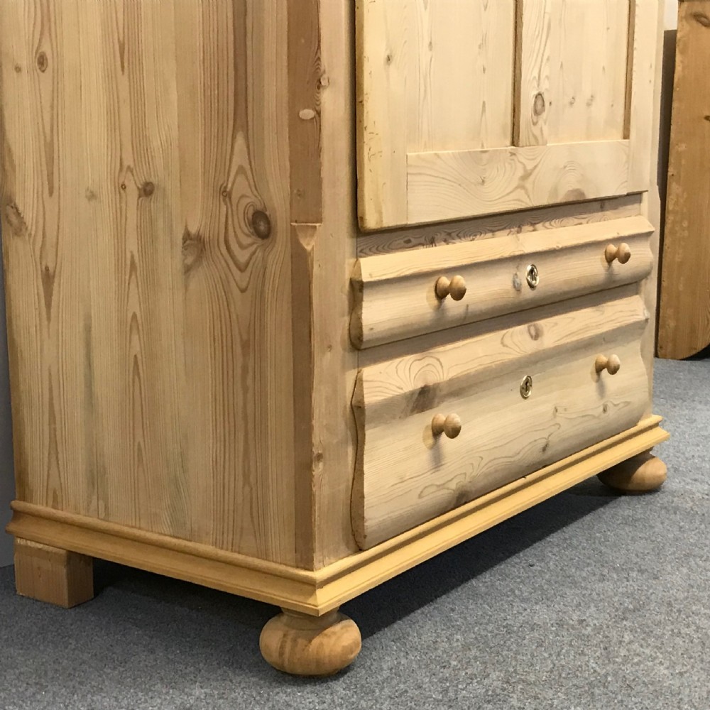 TALL & SLENDER ANTIQUE PINE DANISH LINEN CUPBOARD View IX