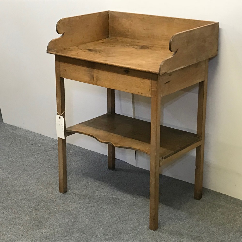 SMALL VICTORIAN PINE WASH STAND  View II