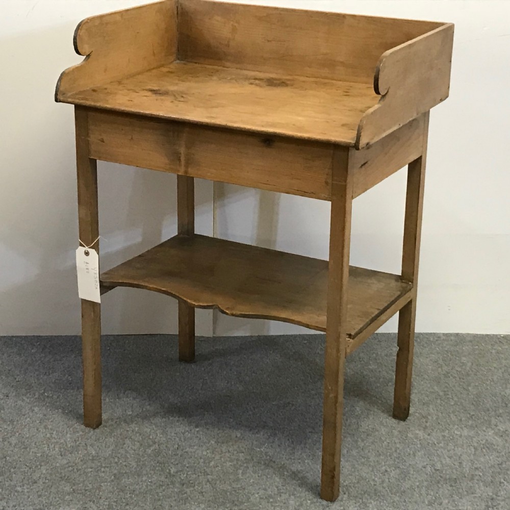 SMALL VICTORIAN PINE WASH STAND  View III