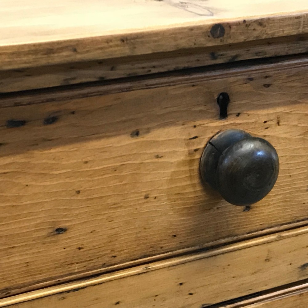 Small Old English Pine Monastery Side Table  View V