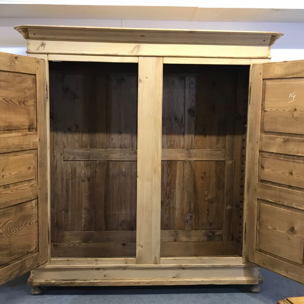 Extremely Large Antique Pine Wardrobe - Dismantles View V