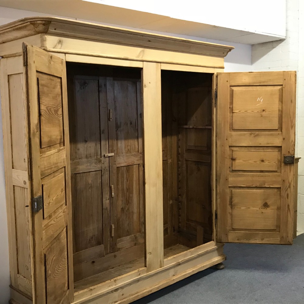 Extremely Large Antique Pine Wardrobe - Dismantles View VI