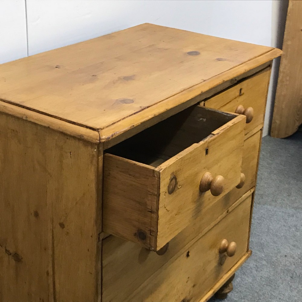 Small Victorian Polished Pine Chest of Drawers View III