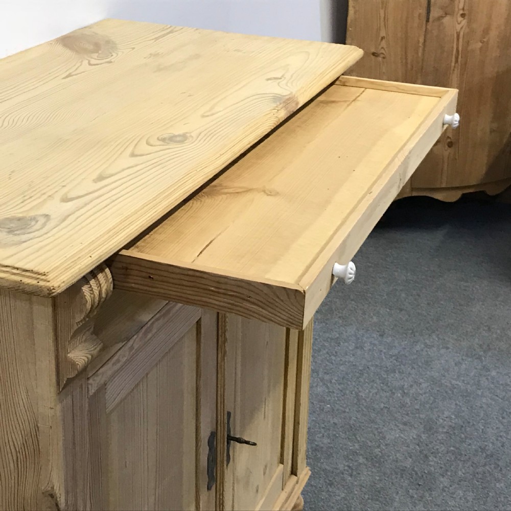 Small Antique Pine Kitchen Farmhouse Cupboard View IV