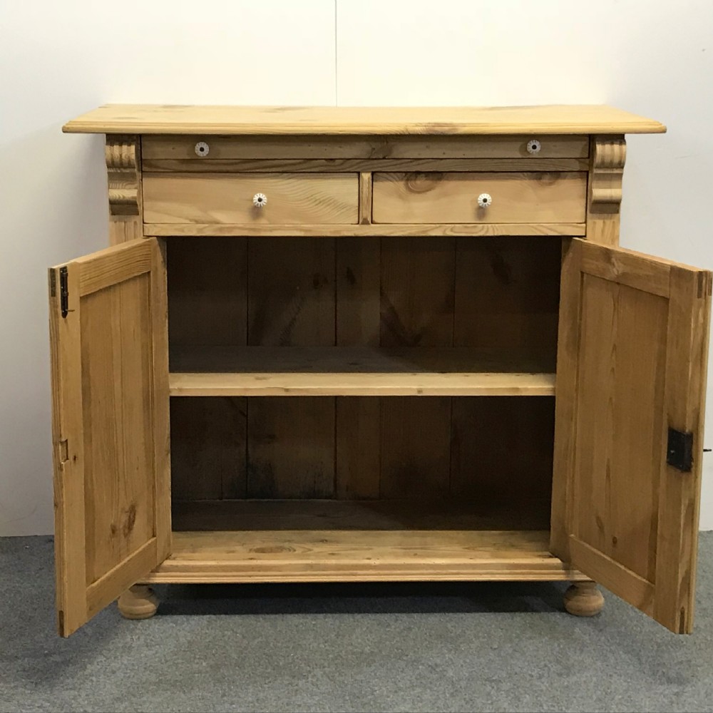 Small Antique Pine Kitchen Farmhouse Cupboard View VI