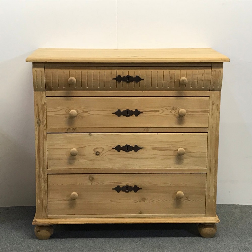 Attractive Antique Pine Danish Chest of Drawers