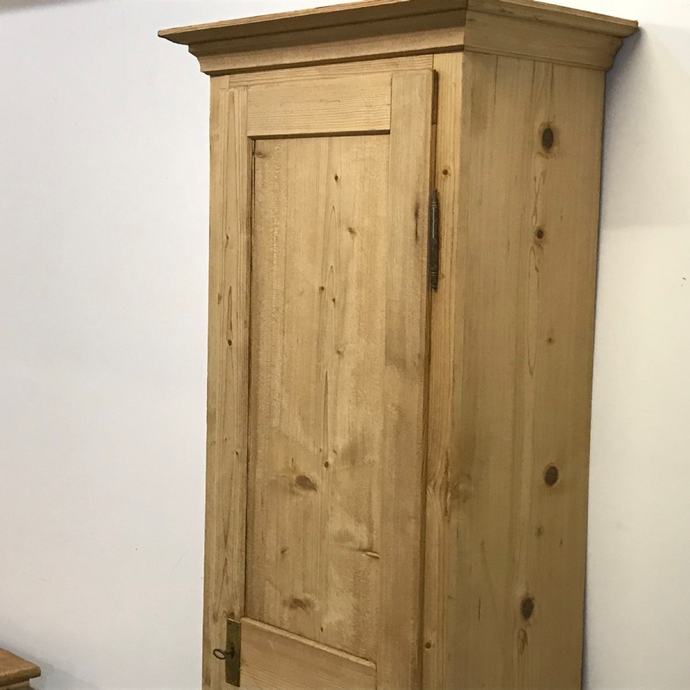 Tall Slim Antique Pine Tallboy  View VI