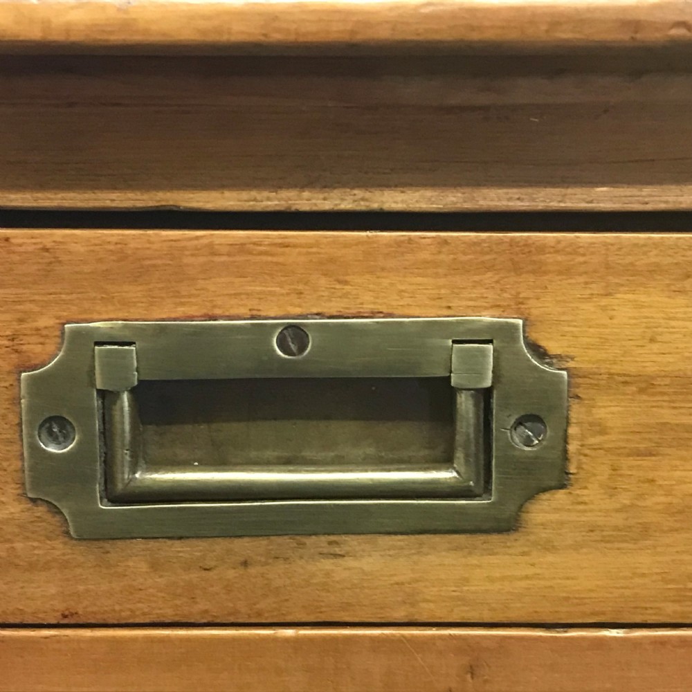OLD ENGLISH PINE & MAHOGANY BANK OF DRAWERS View VI