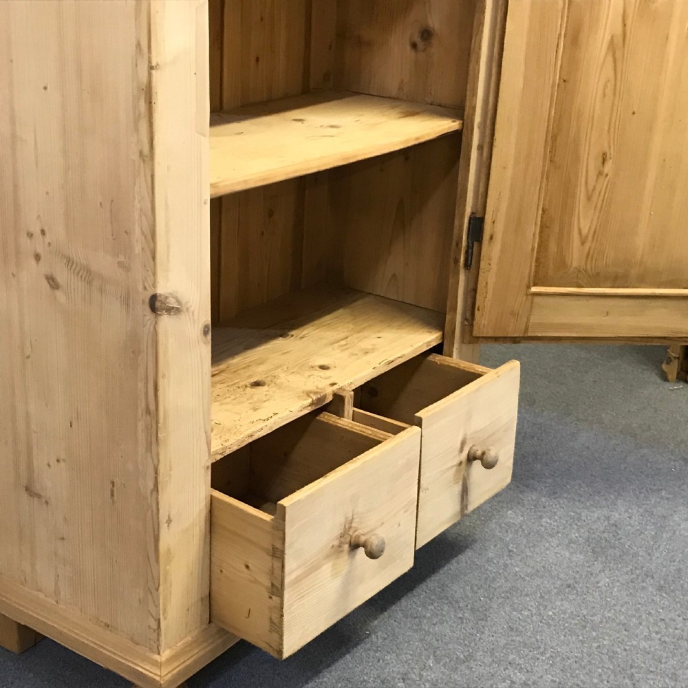 OLD PINE KITCHEN LARDER CUPBOARD WITH DRAWERS View III