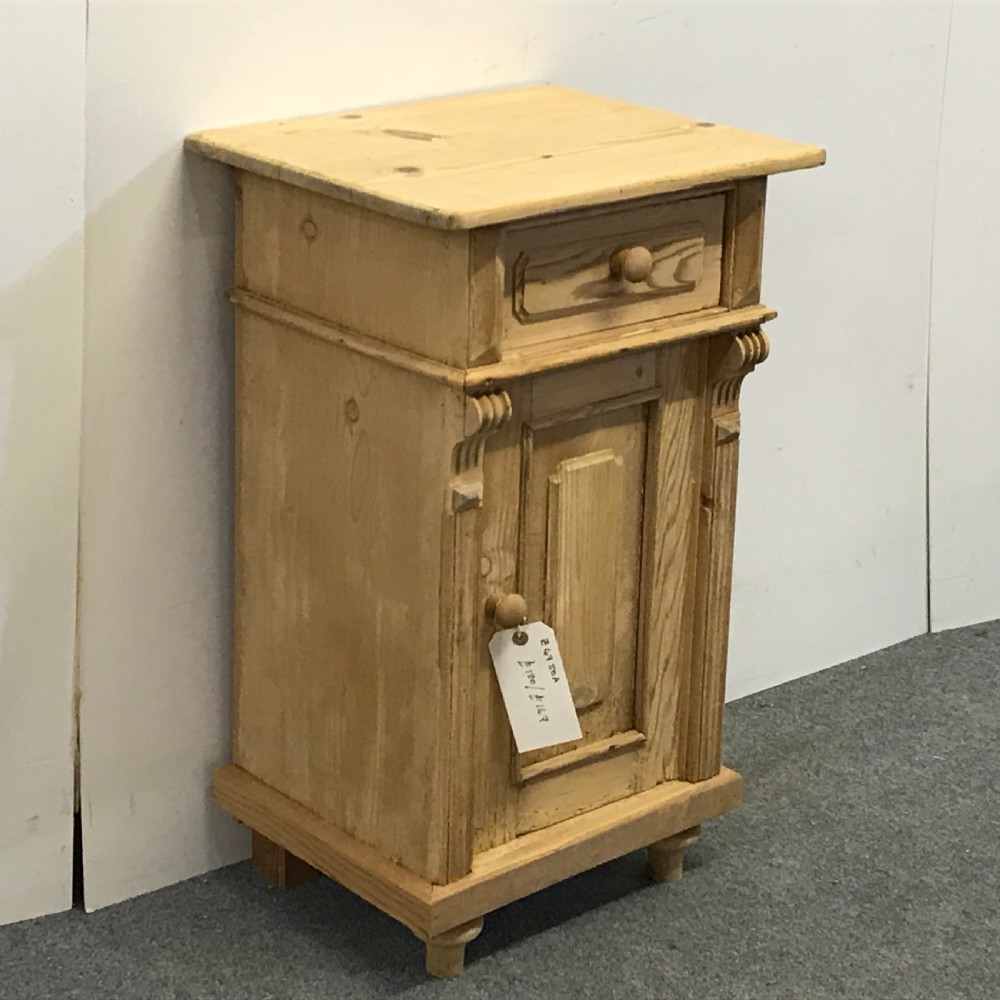 SMALL OLD PINE BEDSIDE CUPBOARD View III