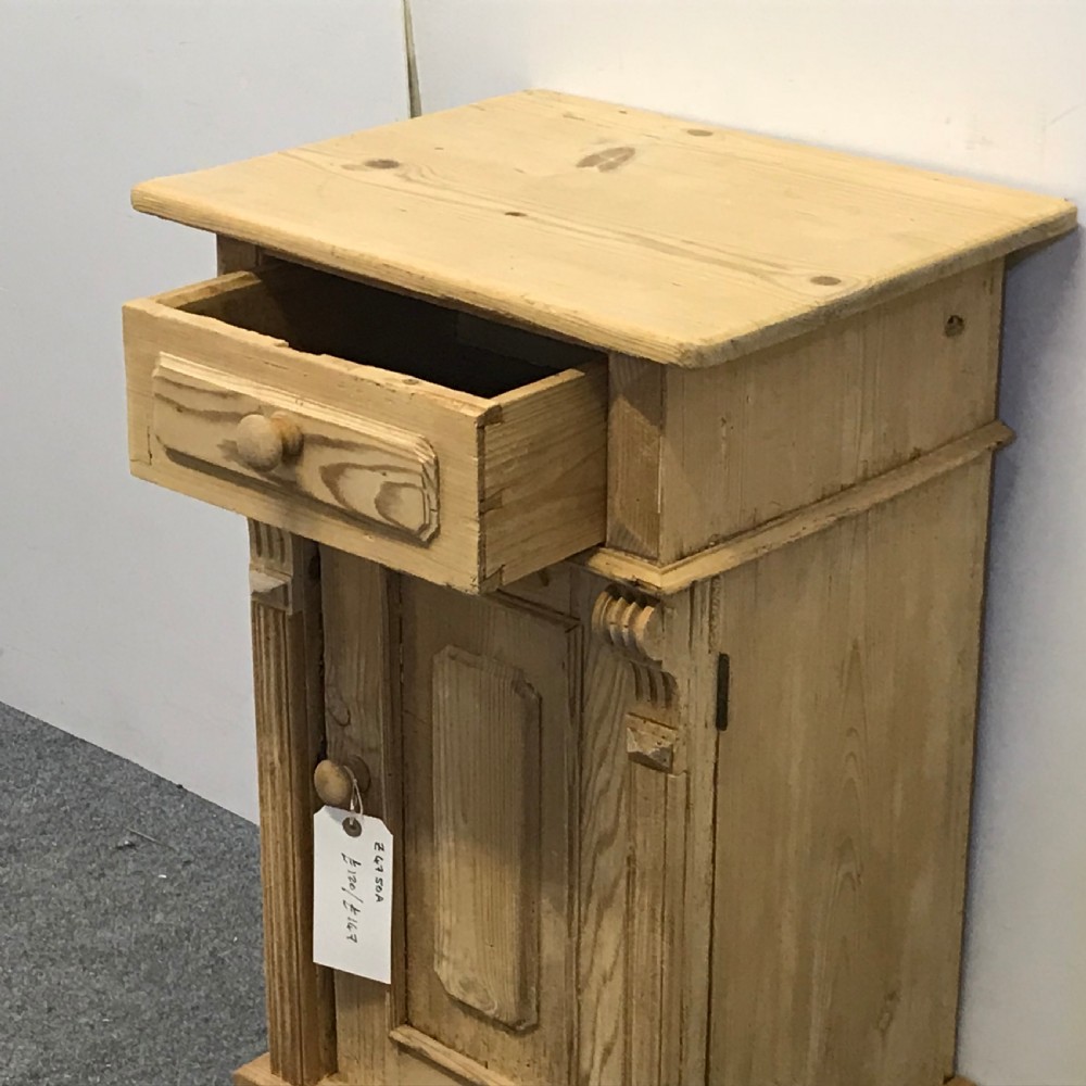SMALL OLD PINE BEDSIDE CUPBOARD View IV