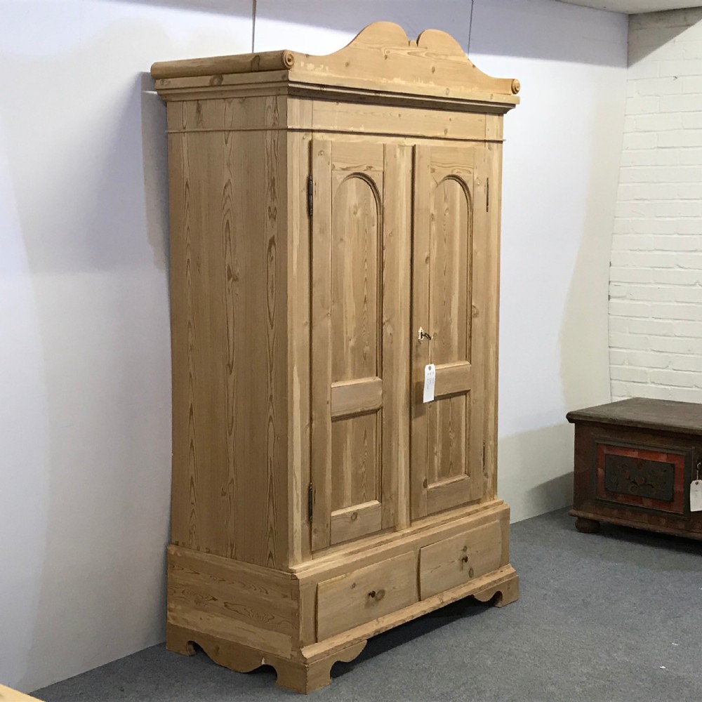SMALL DOUBLE DOOR OLD DANISH PINE WARDROBE View III