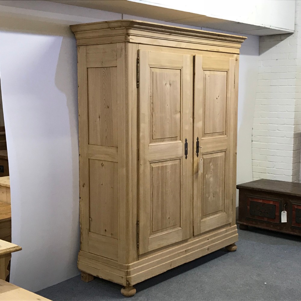 Very Large French Antique Pine Double Wardrobe  View IV