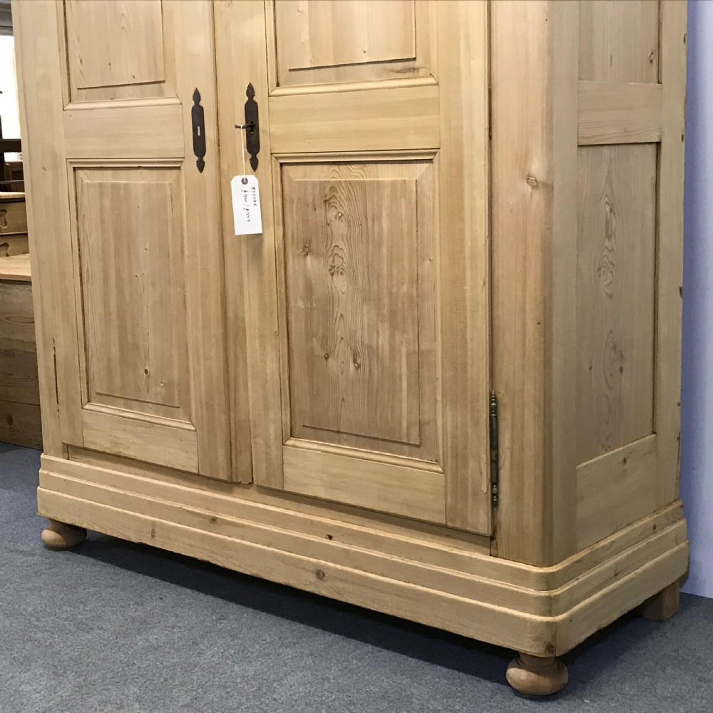 Very Large French Antique Pine Double Wardrobe  View VI
