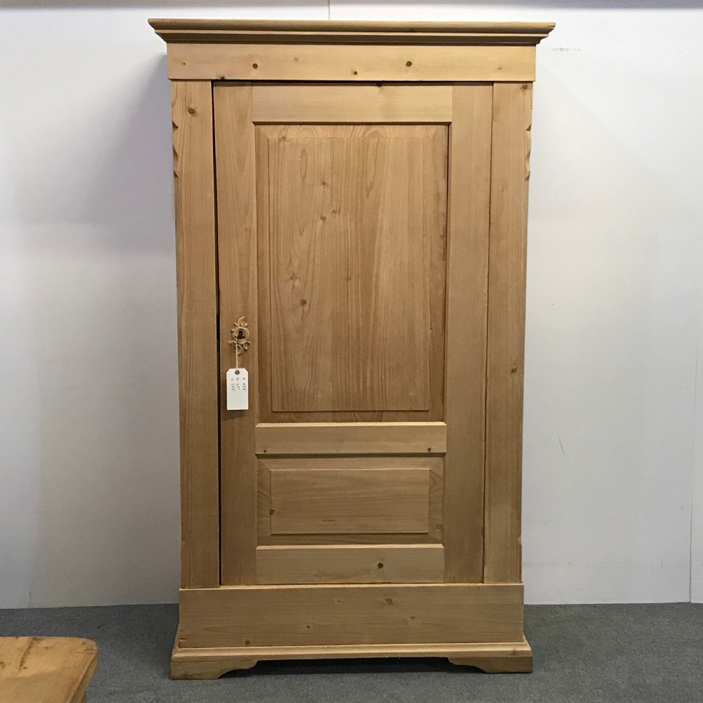 SINGLE ANTIQUE PINE WARDROBE WHICH DISMANTLES 