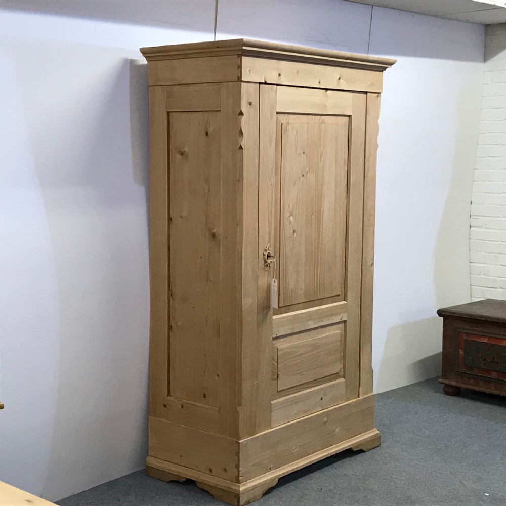 SINGLE ANTIQUE PINE WARDROBE WHICH DISMANTLES  View III