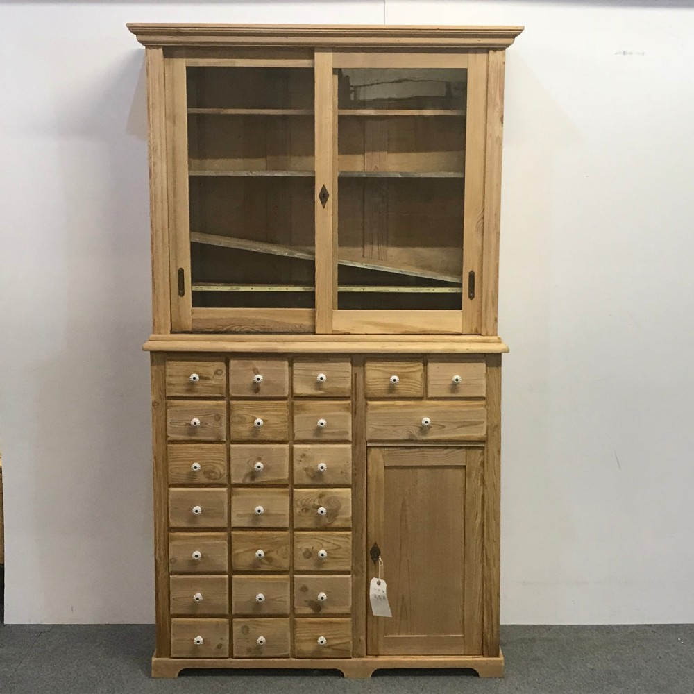 Antique Pine Apothecary Cabinet 