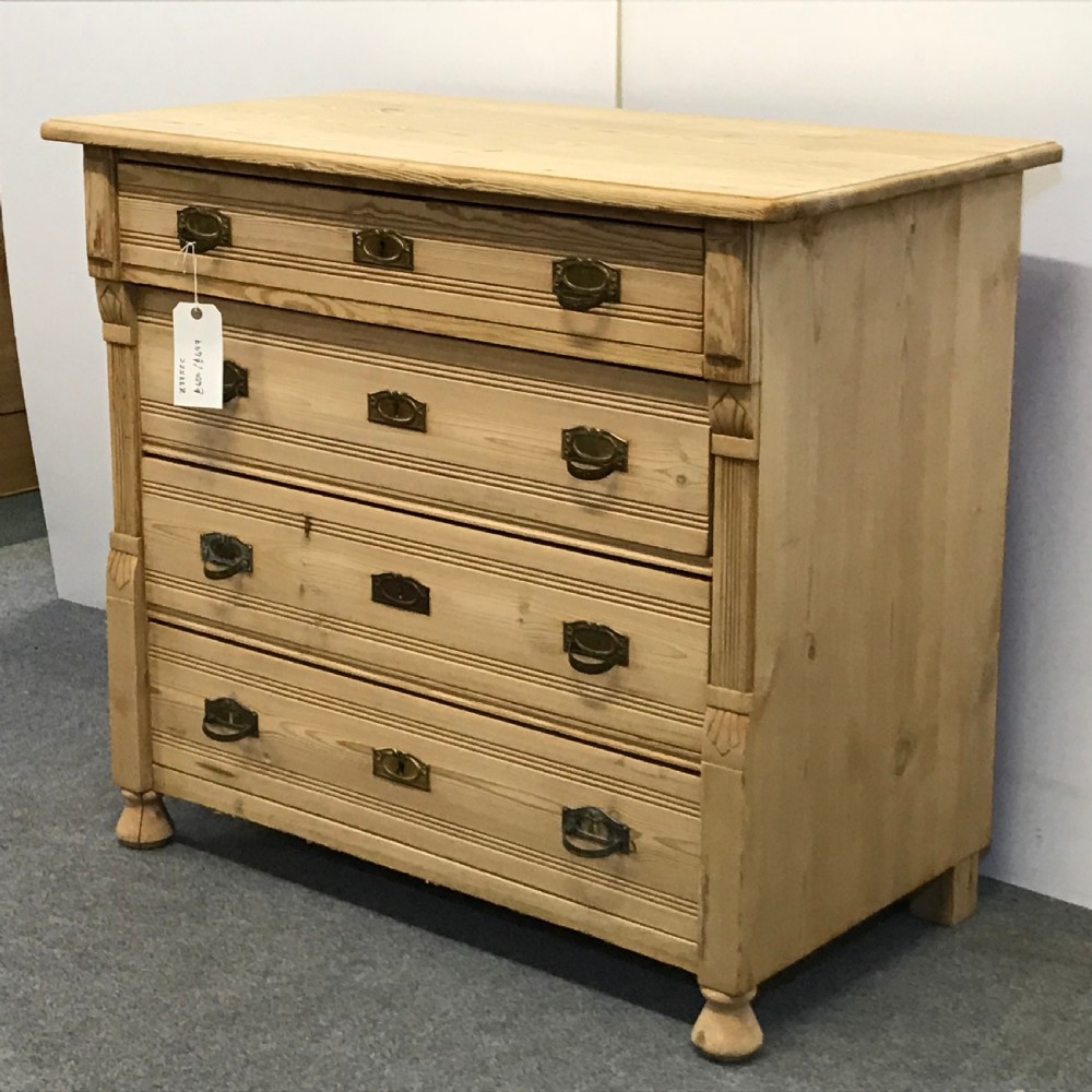 ANTIQUE CONTINENTAL PINE CHEST OF DRAWERS View III