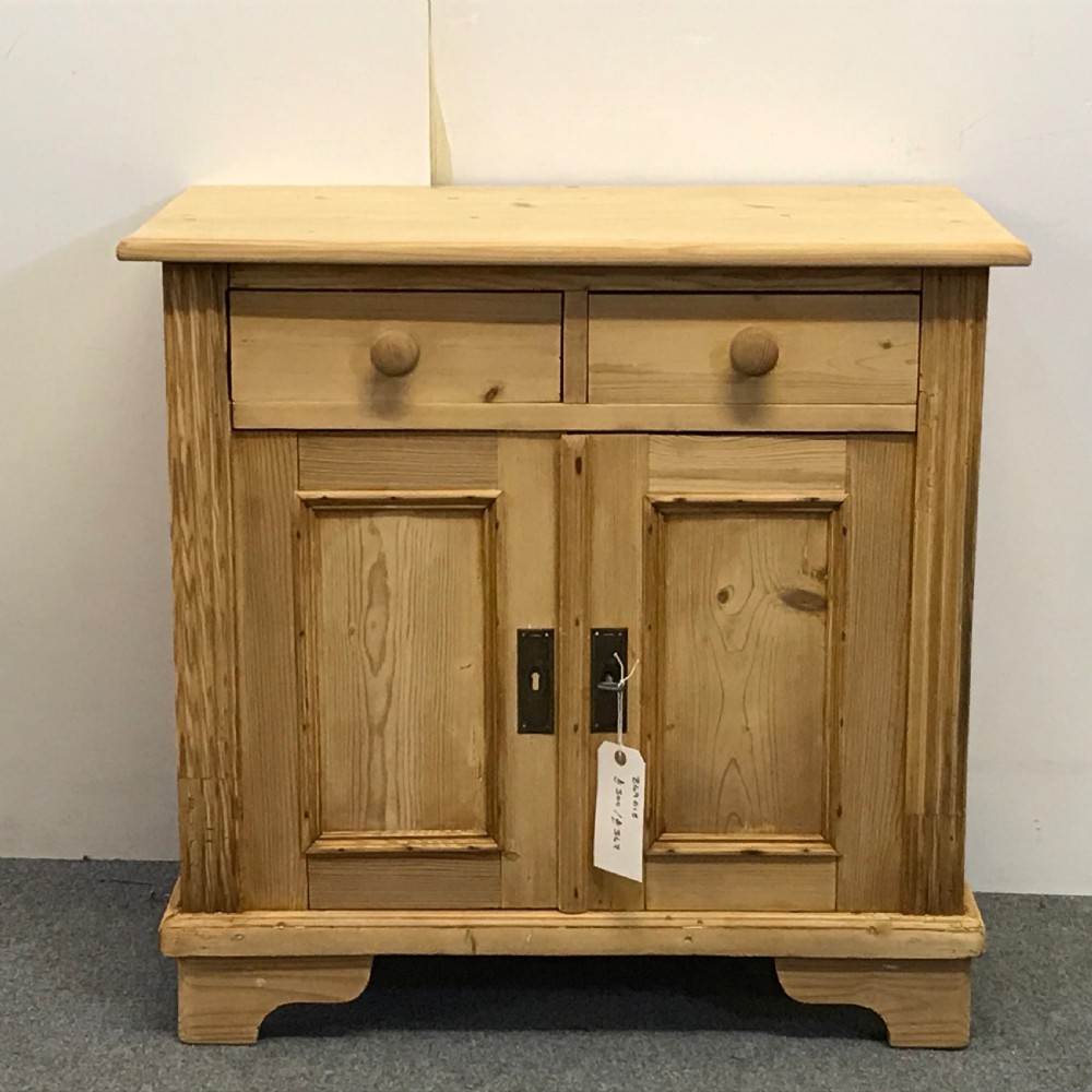Small Antique Pine Bedside Cupboard