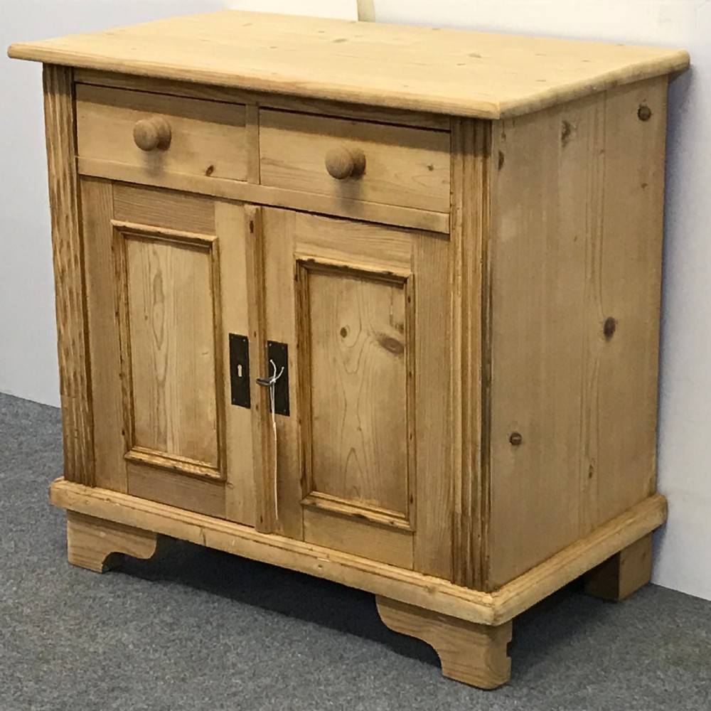 Small Antique Pine Bedside Cupboard View III