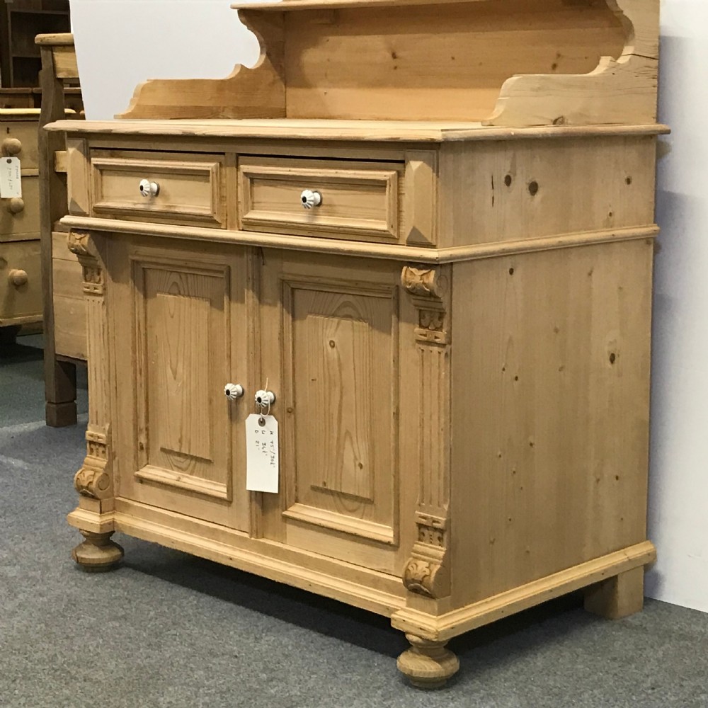 ANTIQUE PINE MIRROR BACKED SIDEBOARD  View IV