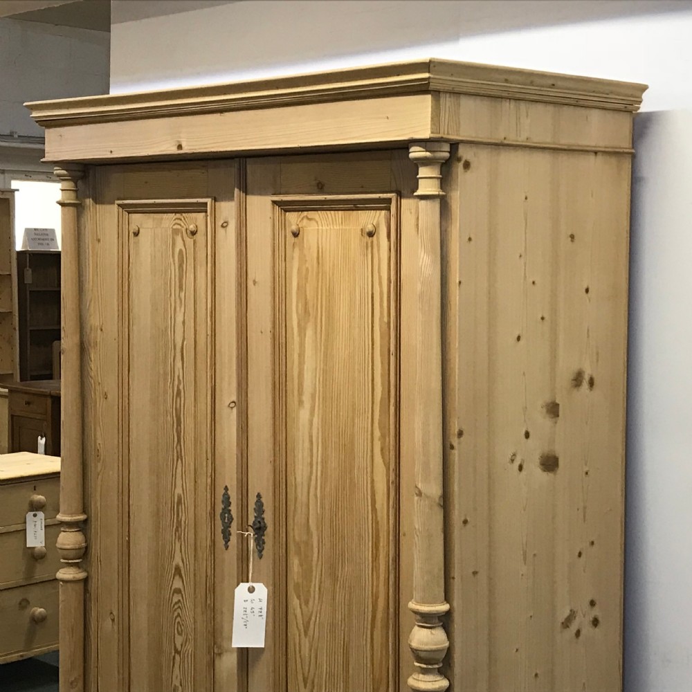 SMALL DOUBLE PINE WARDROBE C.1910 View III