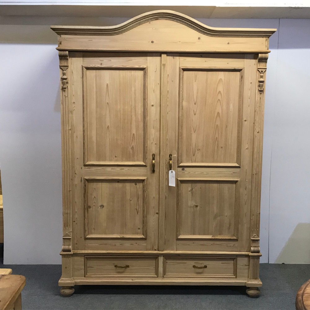 Very Large 19th Century Double Pine Wardrobe (Dismantles)