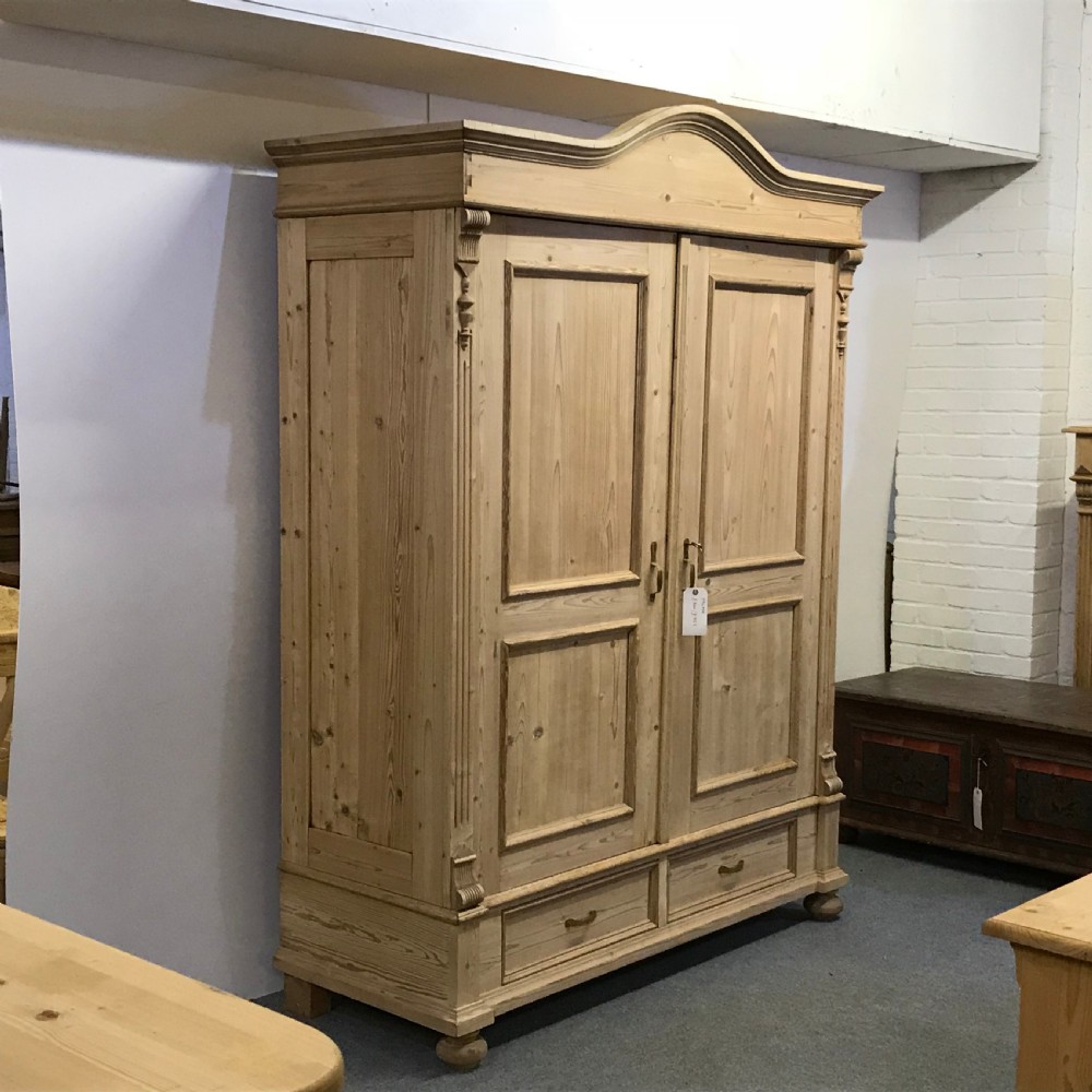 Very Large 19th Century Double Pine Wardrobe (Dismantles) View IV