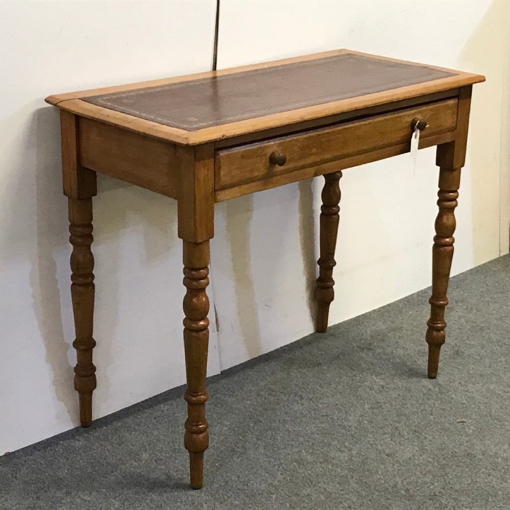 SMALL VICTORIAN LEATHER TOP WRITING TABLE  View II