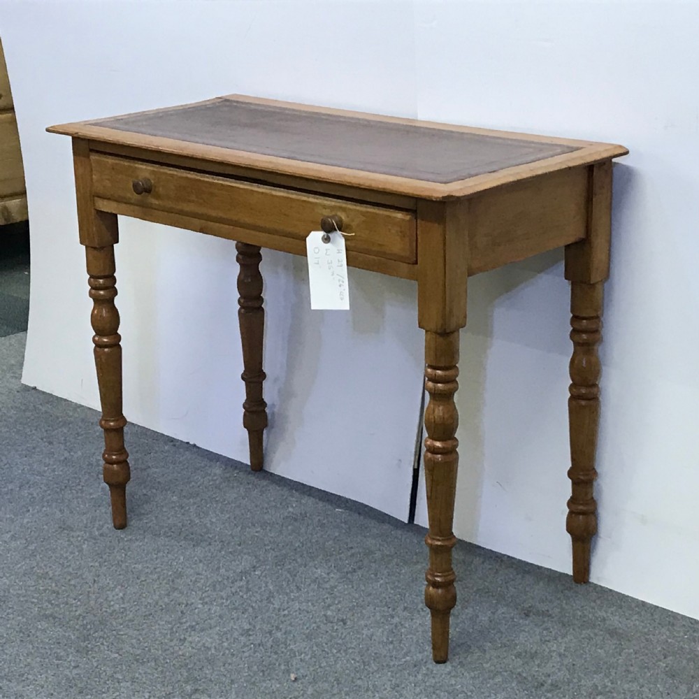 SMALL VICTORIAN LEATHER TOP WRITING TABLE  View III