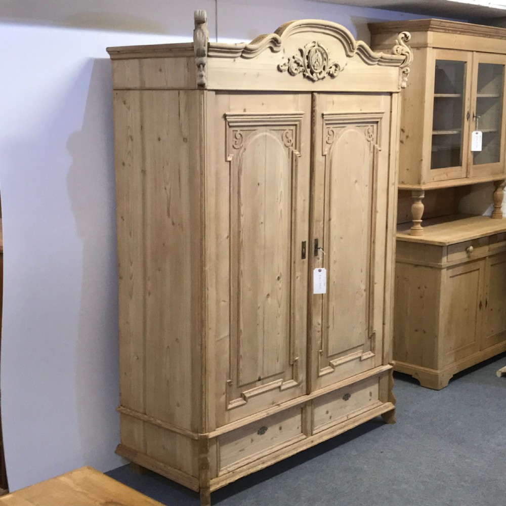 Beautiful 1800's Large Double Pine Wardrobe (Dismantles) View II
