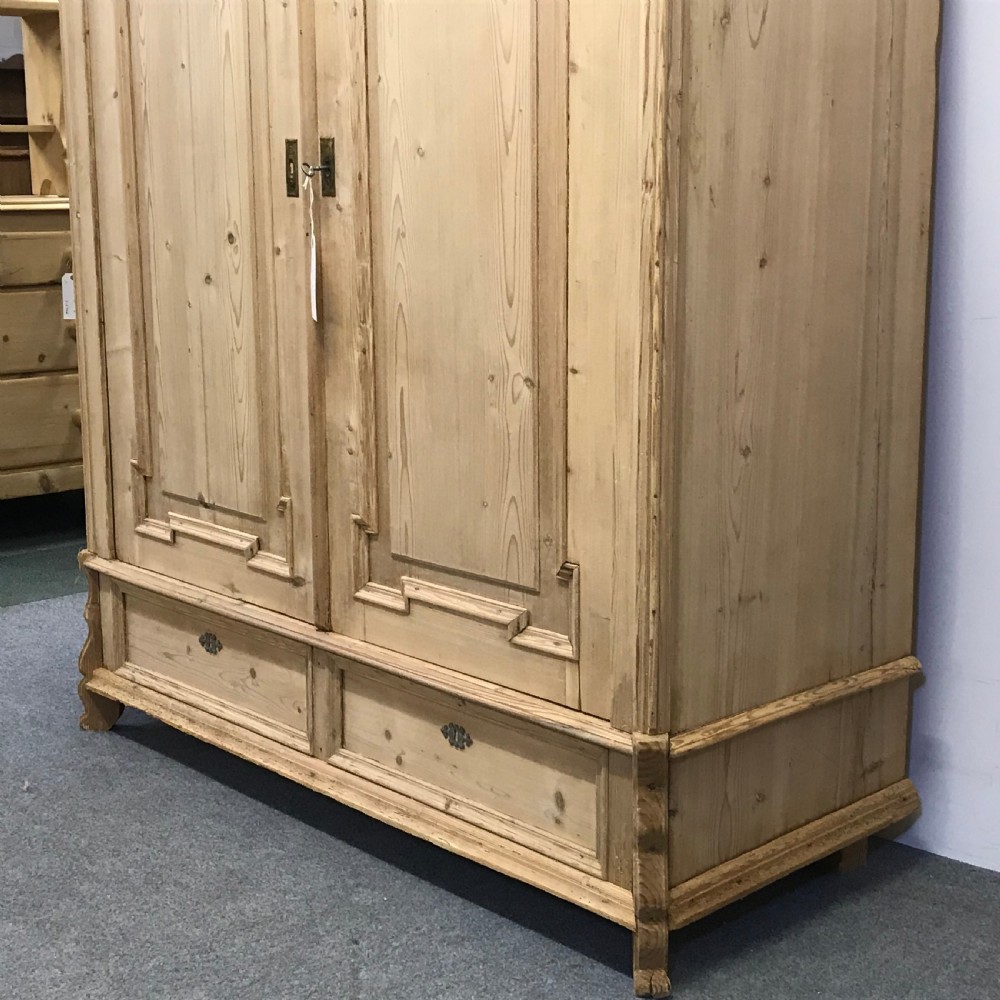 Beautiful 1800's Large Double Pine Wardrobe (Dismantles) View VII