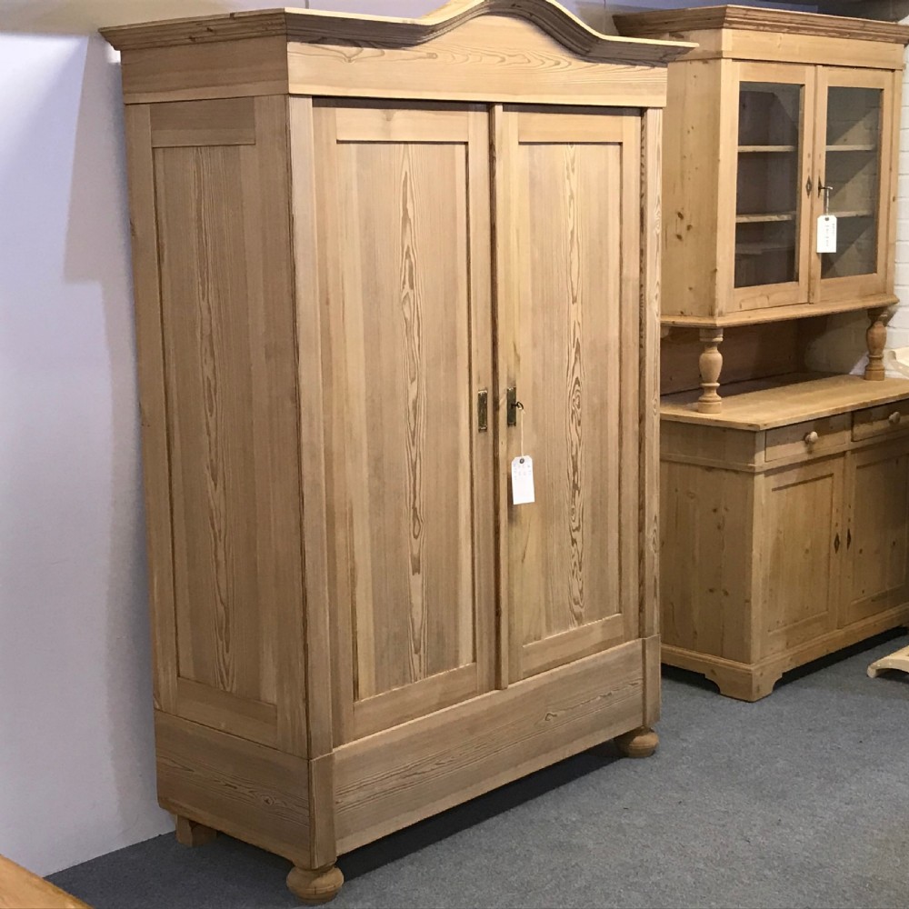 DEEP ANTIQUE DOUBLE WARDROBE WITH ARCHED TOP (DISMANTLES) View II