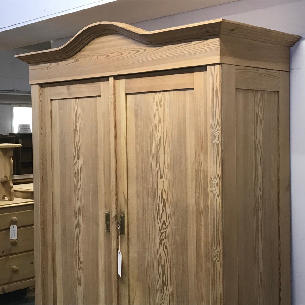 DEEP ANTIQUE DOUBLE WARDROBE WITH ARCHED TOP (DISMANTLES) View III