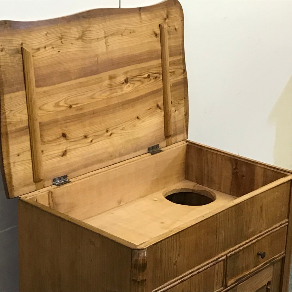 OLD PINE LIFT TOP WASHSTAND (1920'S) View VI