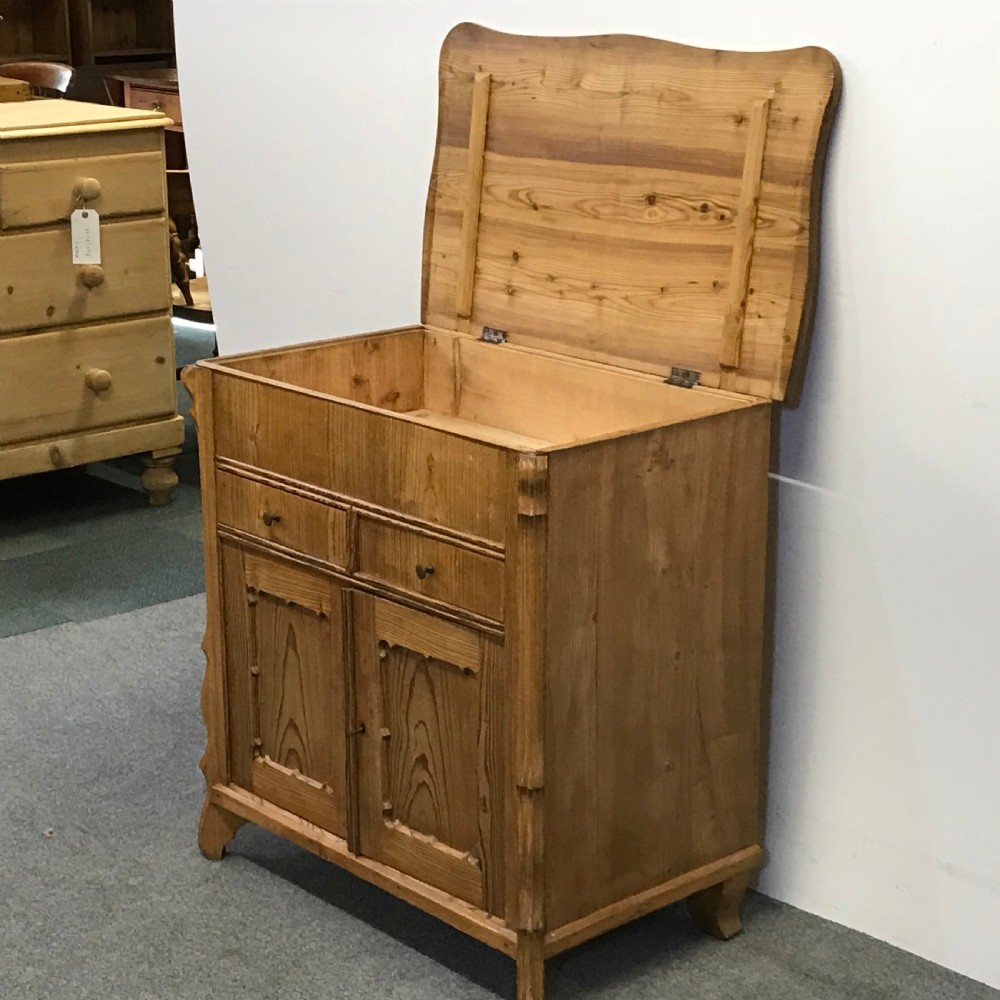 OLD PINE LIFT TOP WASHSTAND (1920'S) View VII