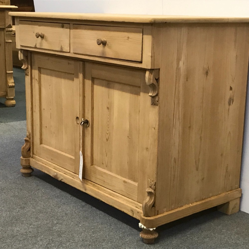 OLD PINE KITCHEN DRESSER BASE CUPBOARD View III