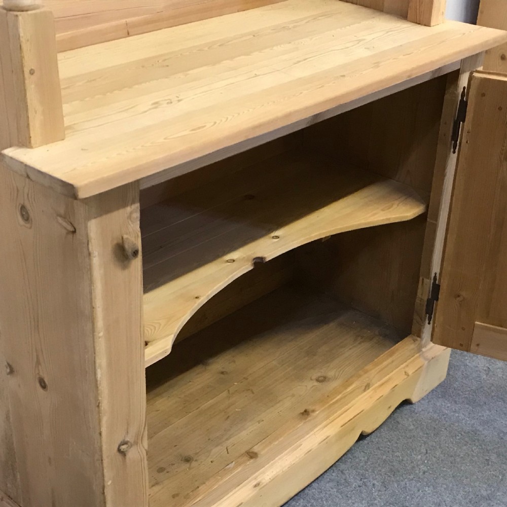 OLD PINE OPEN TOP FARMHOUSE DRESSER WITH PLATE RACKS  View V