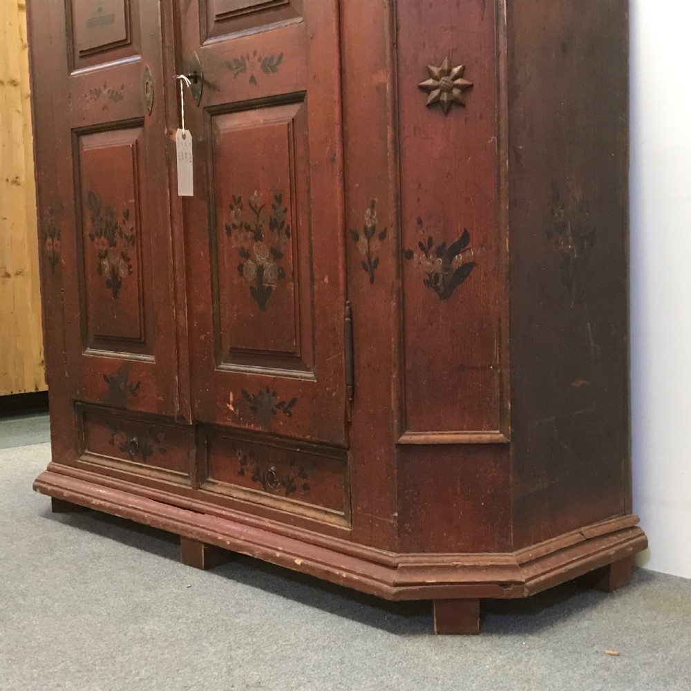 BEAUTIFUL VERY OLD PAINTED ARMOIRE C.1851 - (DISMANTLES) View VII