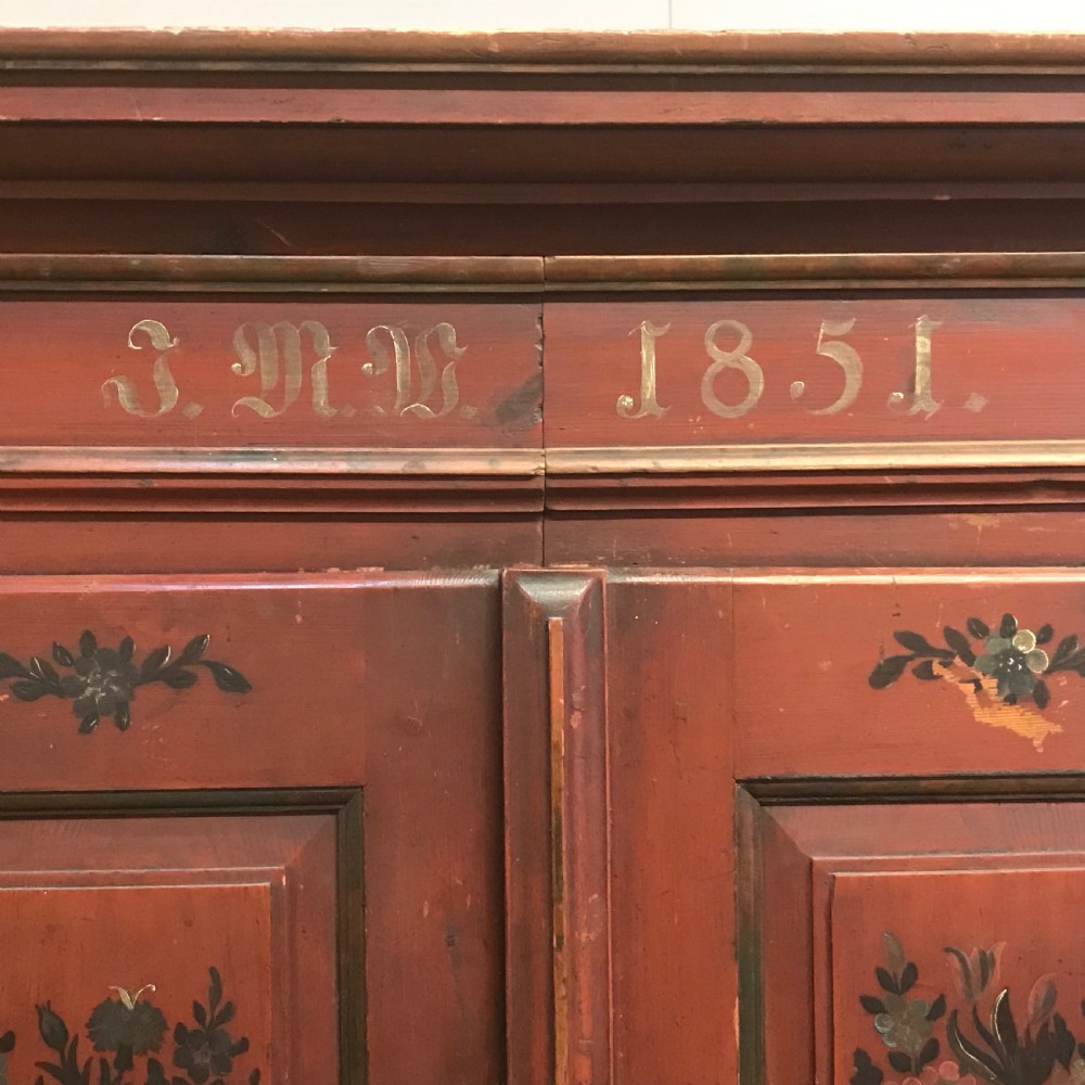 BEAUTIFUL VERY OLD PAINTED ARMOIRE C.1851 - (DISMANTLES) View VIII