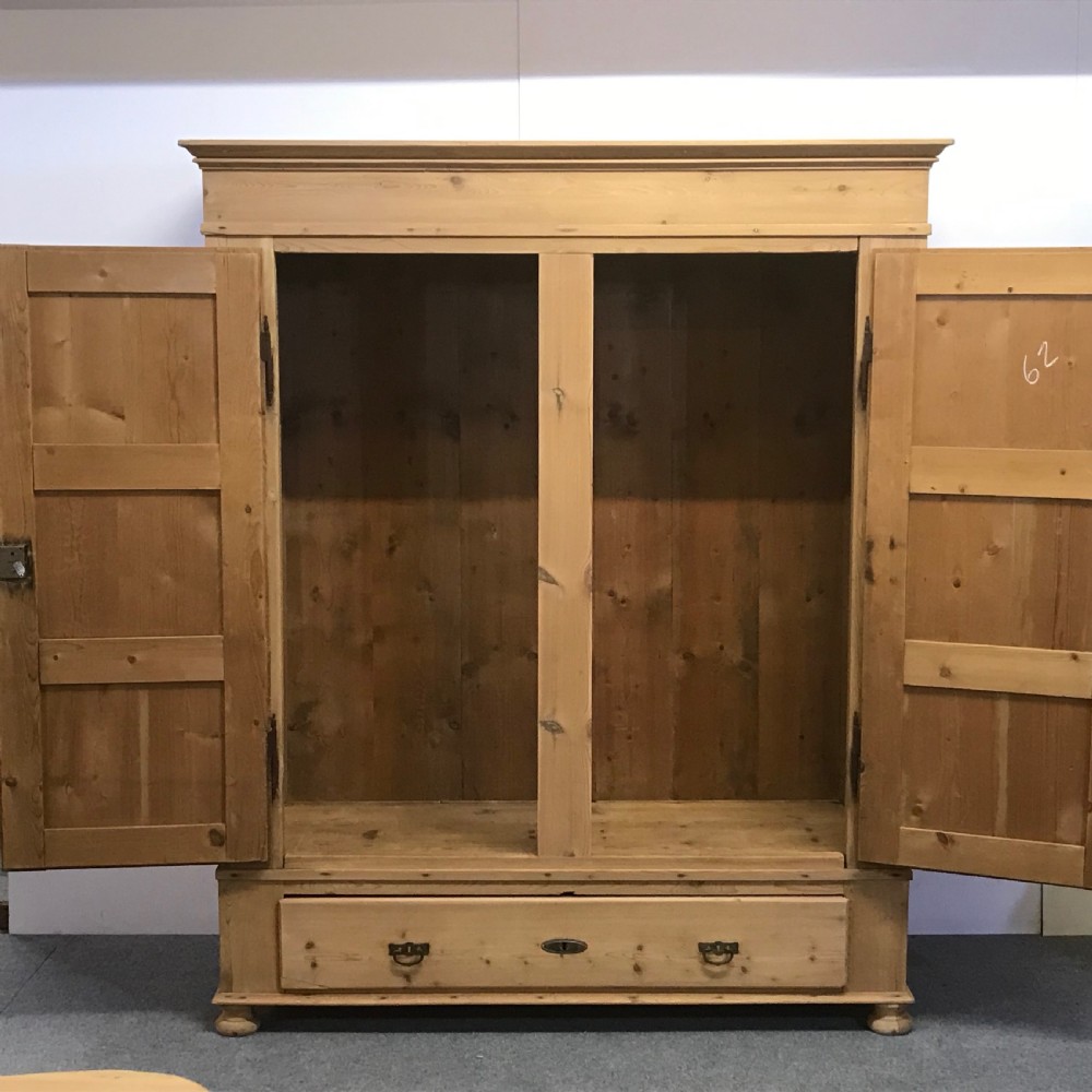 LARGE DOUBLE OLD DANISH PINE WARDROBE  View II