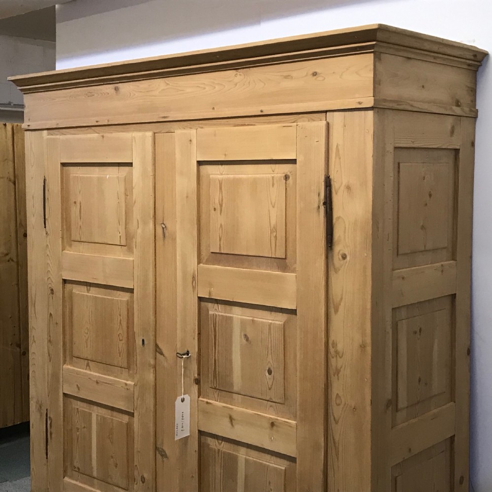 LARGE DOUBLE OLD DANISH PINE WARDROBE  View V