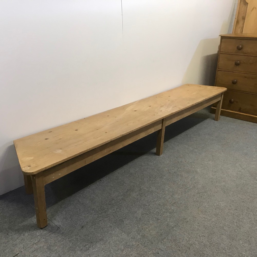 Long Old Pine Bench  View III