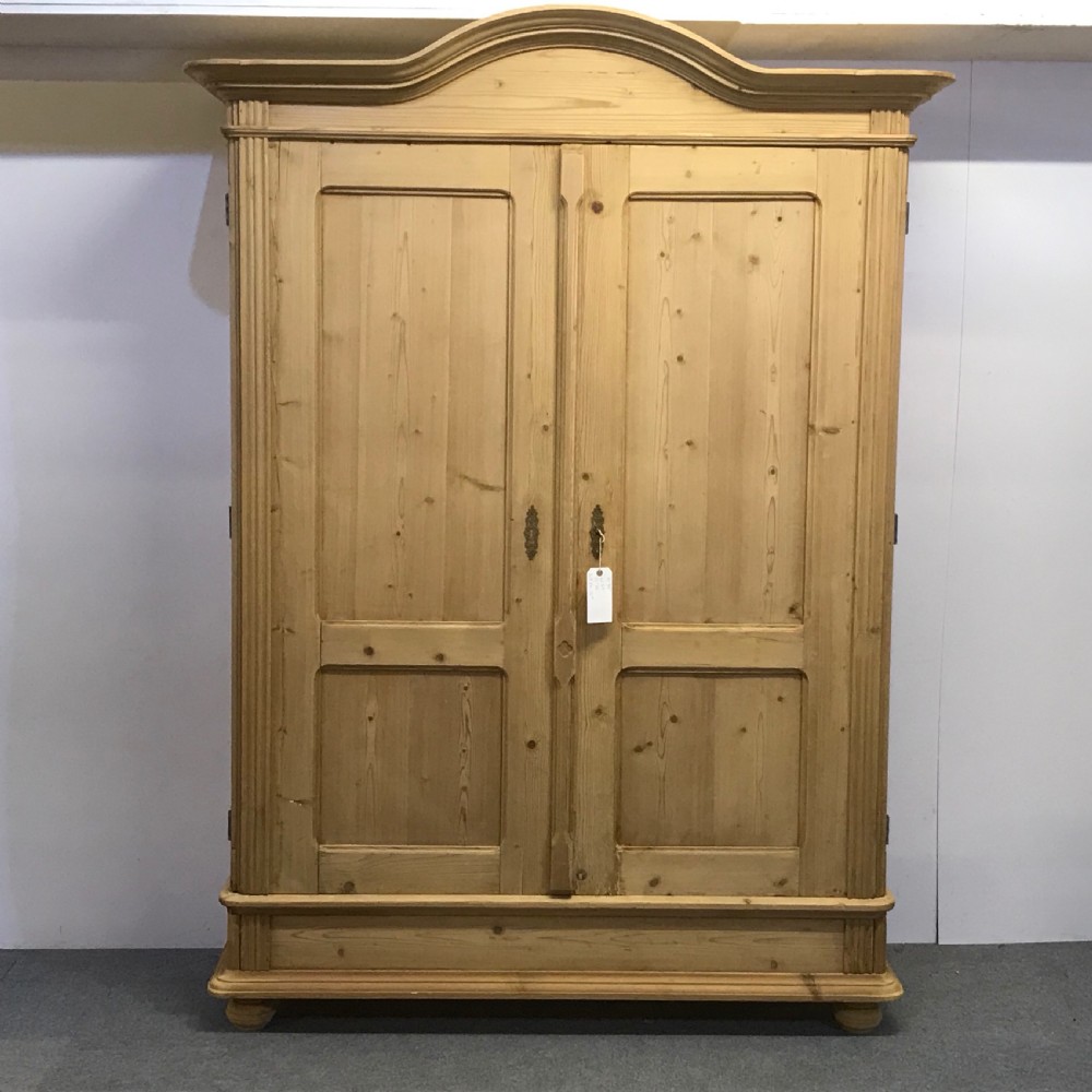 TALL ANTIQUE DOUBLE WARDROBE WITH ARCHED TOP (DISMANTLES)