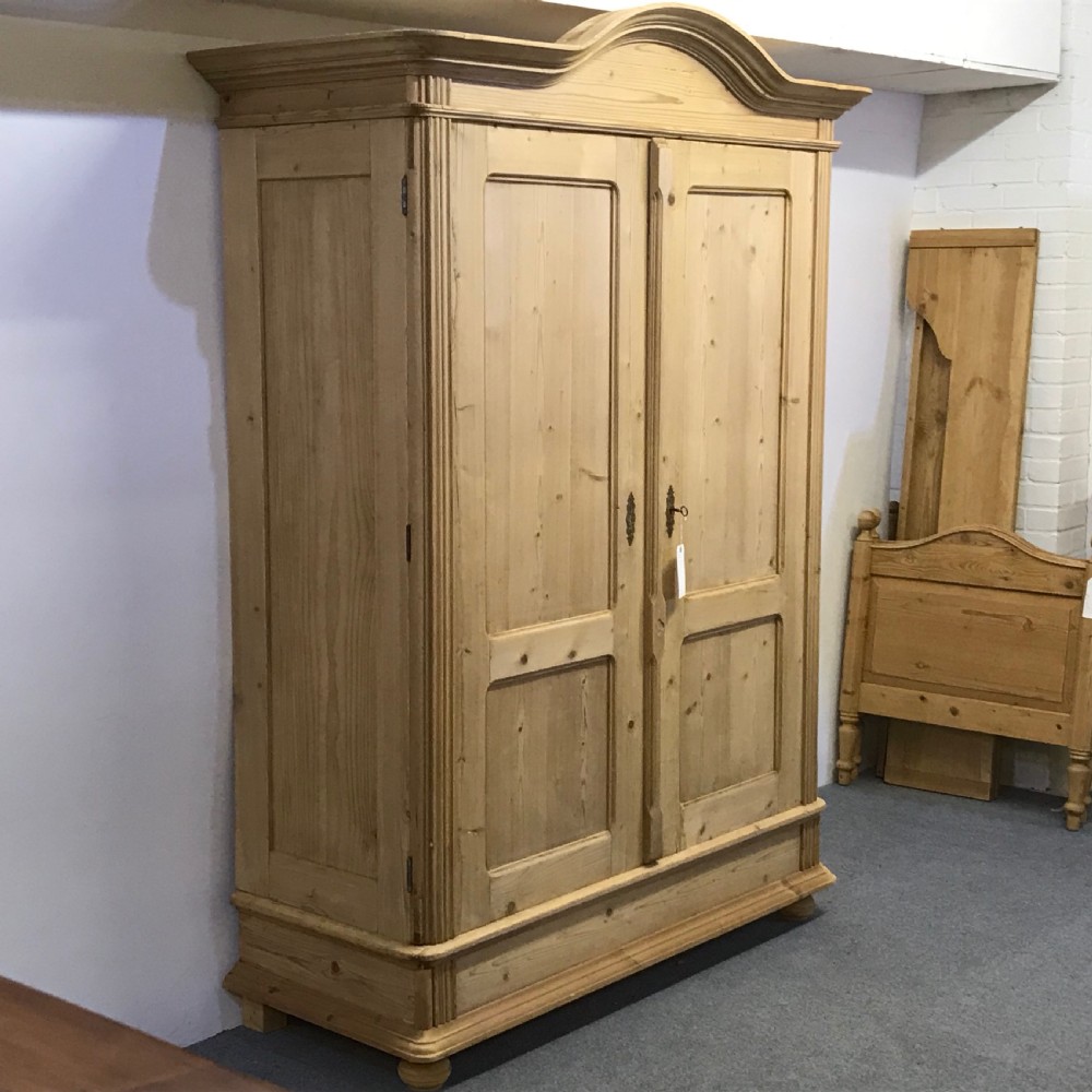 TALL ANTIQUE DOUBLE WARDROBE WITH ARCHED TOP (DISMANTLES) View II