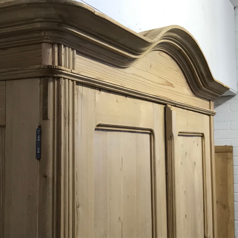 TALL ANTIQUE DOUBLE WARDROBE WITH ARCHED TOP (DISMANTLES) View IV